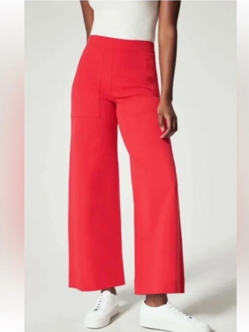 SPANX Red Wide Leg Pants - Picture 2 of 8
